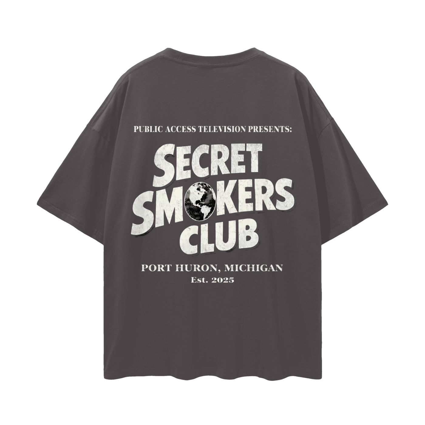 Secret smokers globe shirt