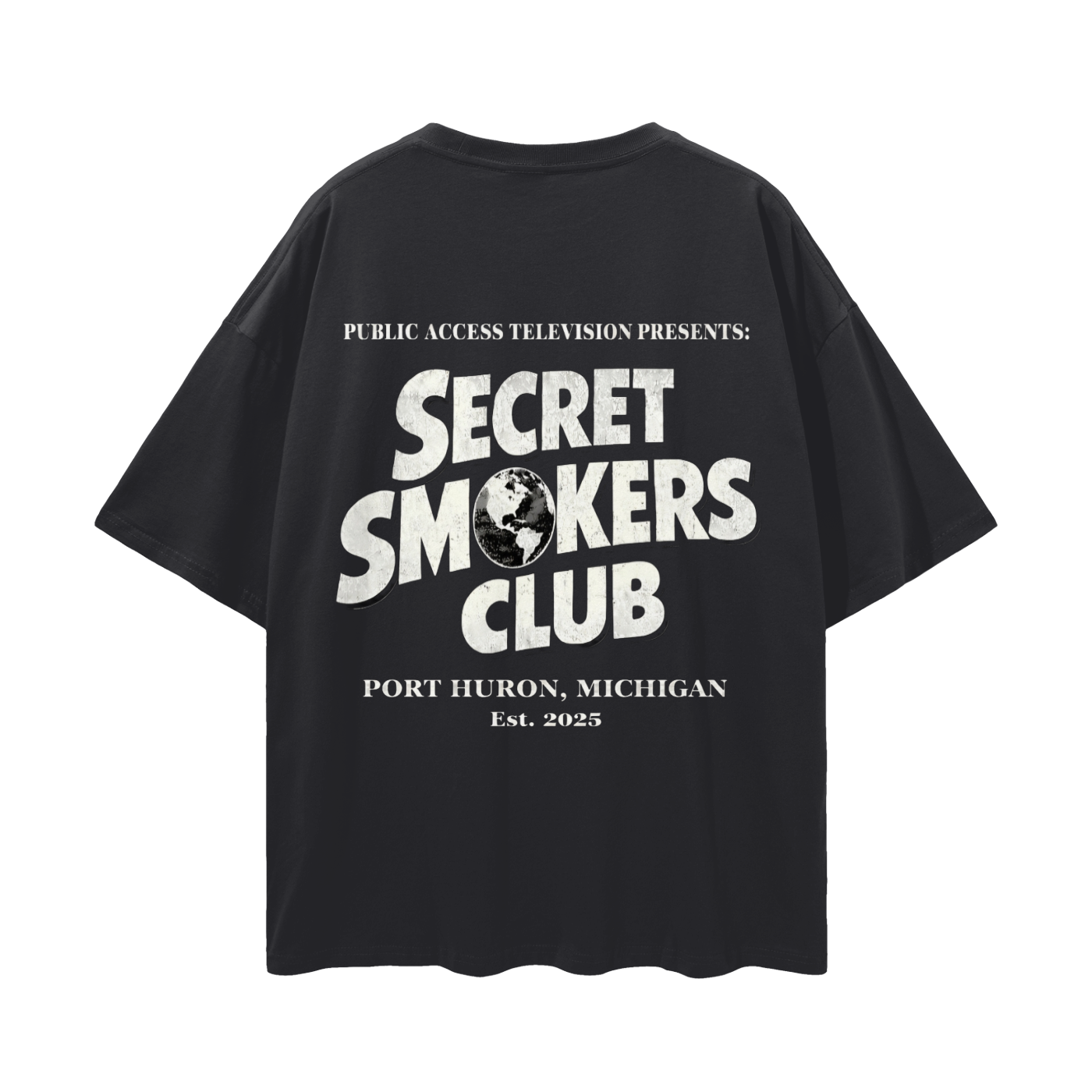 Secret smokers globe shirt