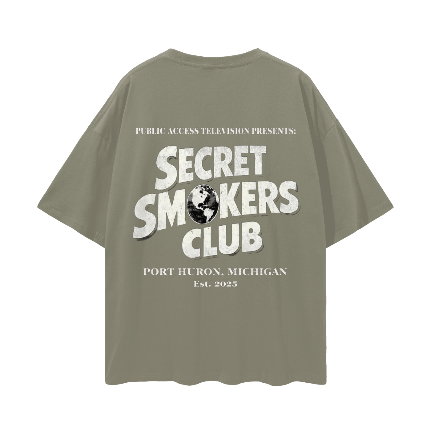 Secret smokers globe shirt